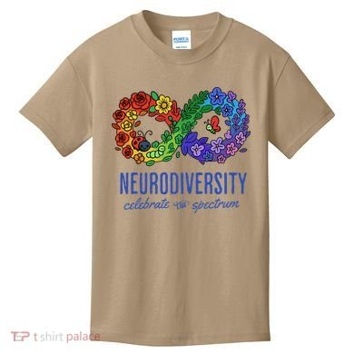 Neurodiversity Spectrum Floral Infinity Autism Awareness Kids T-Shirt