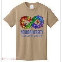 Neurodiversity Spectrum Floral Infinity Autism Awareness Kids T-Shirt thumb 0