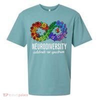 Neurodiversity Spectrum Floral Infinity Autism Awareness Sueded Cloud Jersey T-Shirt thumb 0