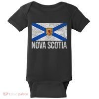NOVA SCOTIA FLAG CANADA NEW SCOTLAND SALTIRE Baby Bodysuit thumb 0