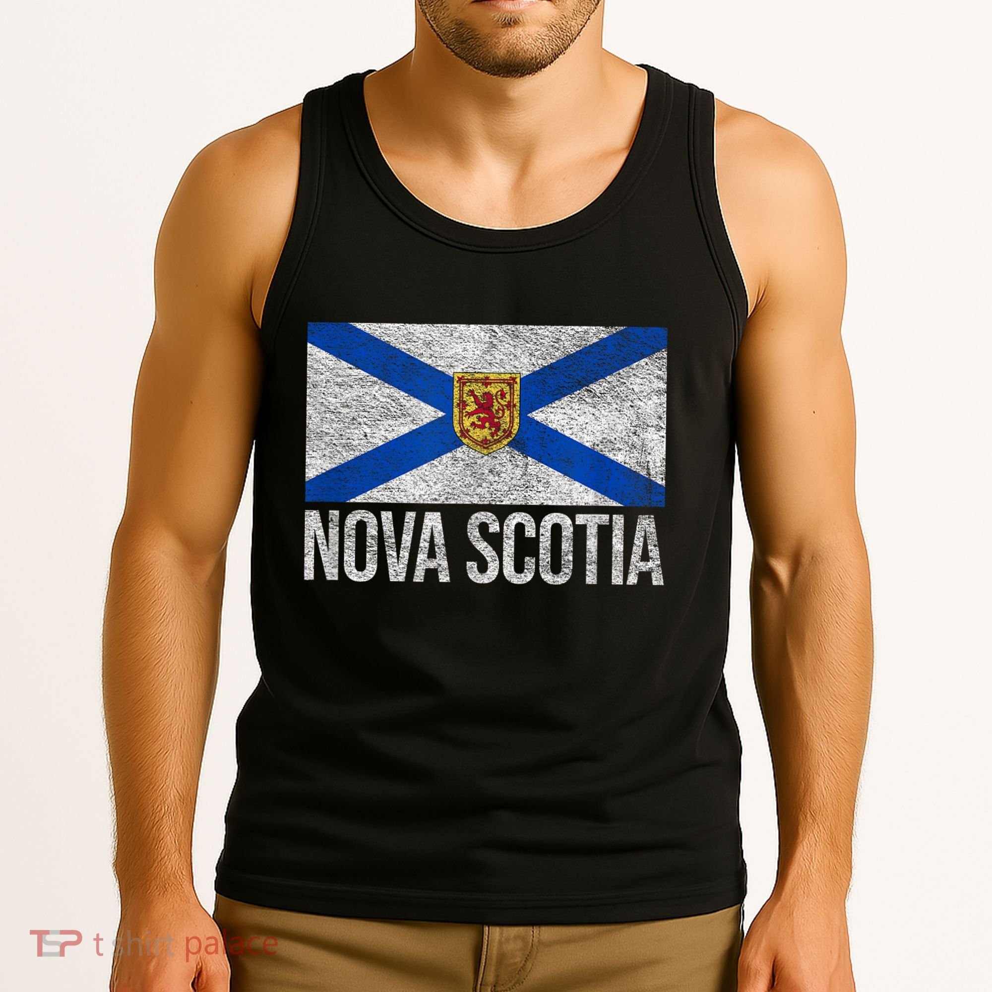 NOVA SCOTIA FLAG CANADA NEW SCOTLAND SALTIRE Tank Top