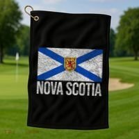 NOVA SCOTIA FLAG CANADA NEW SCOTLAND SALTIRE Golf Towel thumb 1
