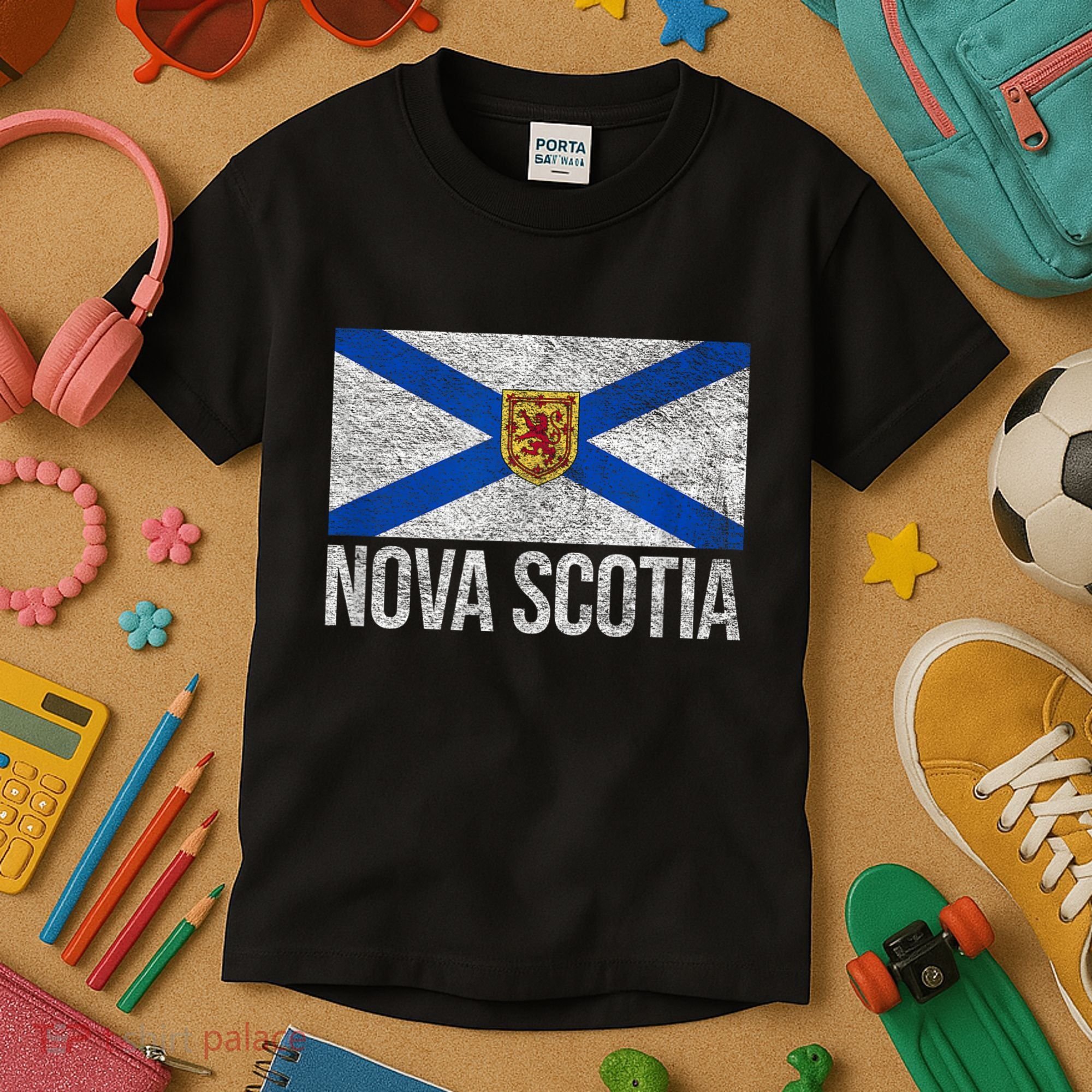 NOVA SCOTIA FLAG CANADA NEW SCOTLAND SALTIRE Kids T-Shirt