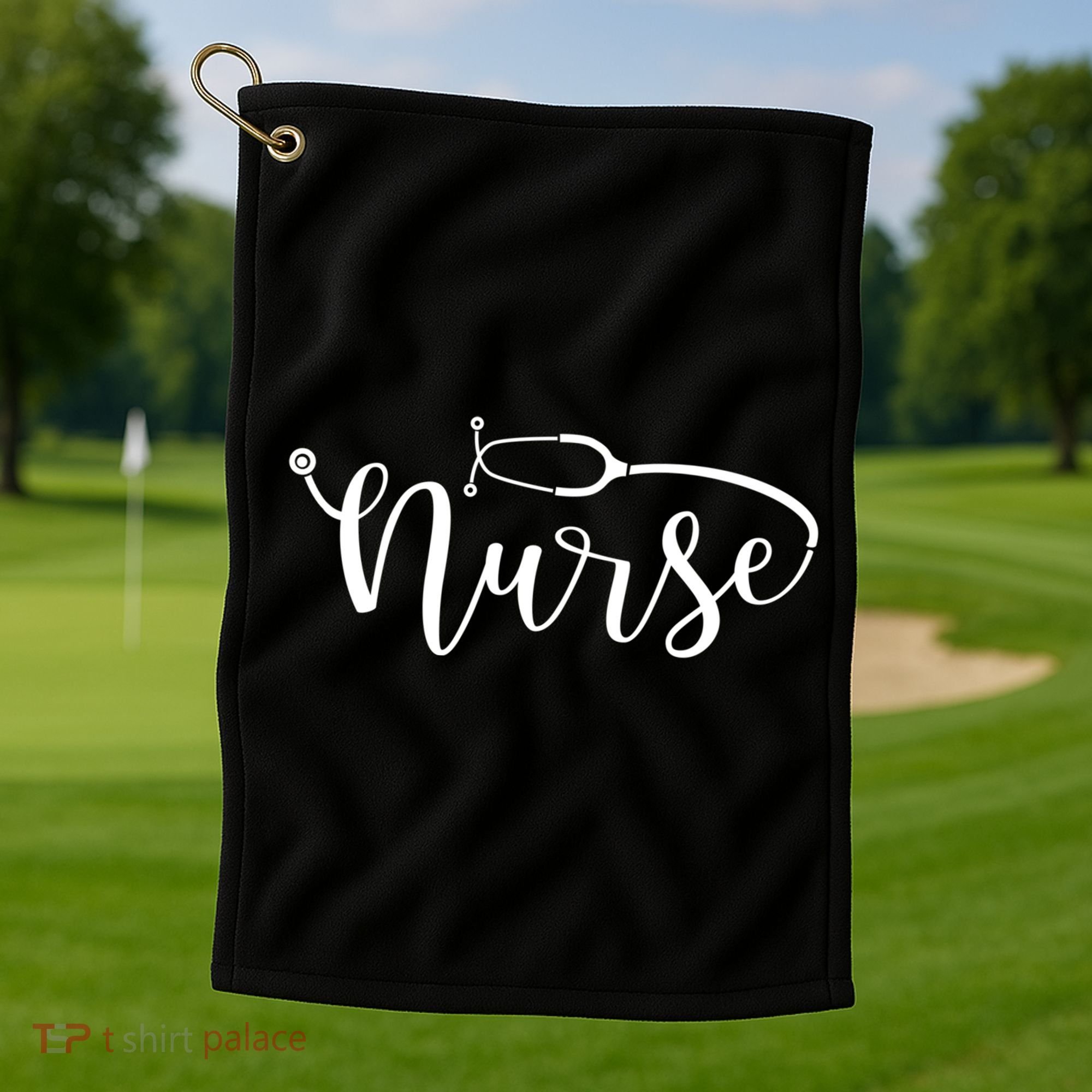 Nurse Stethoscope For Rn Er Nurse Gift Golf Towel