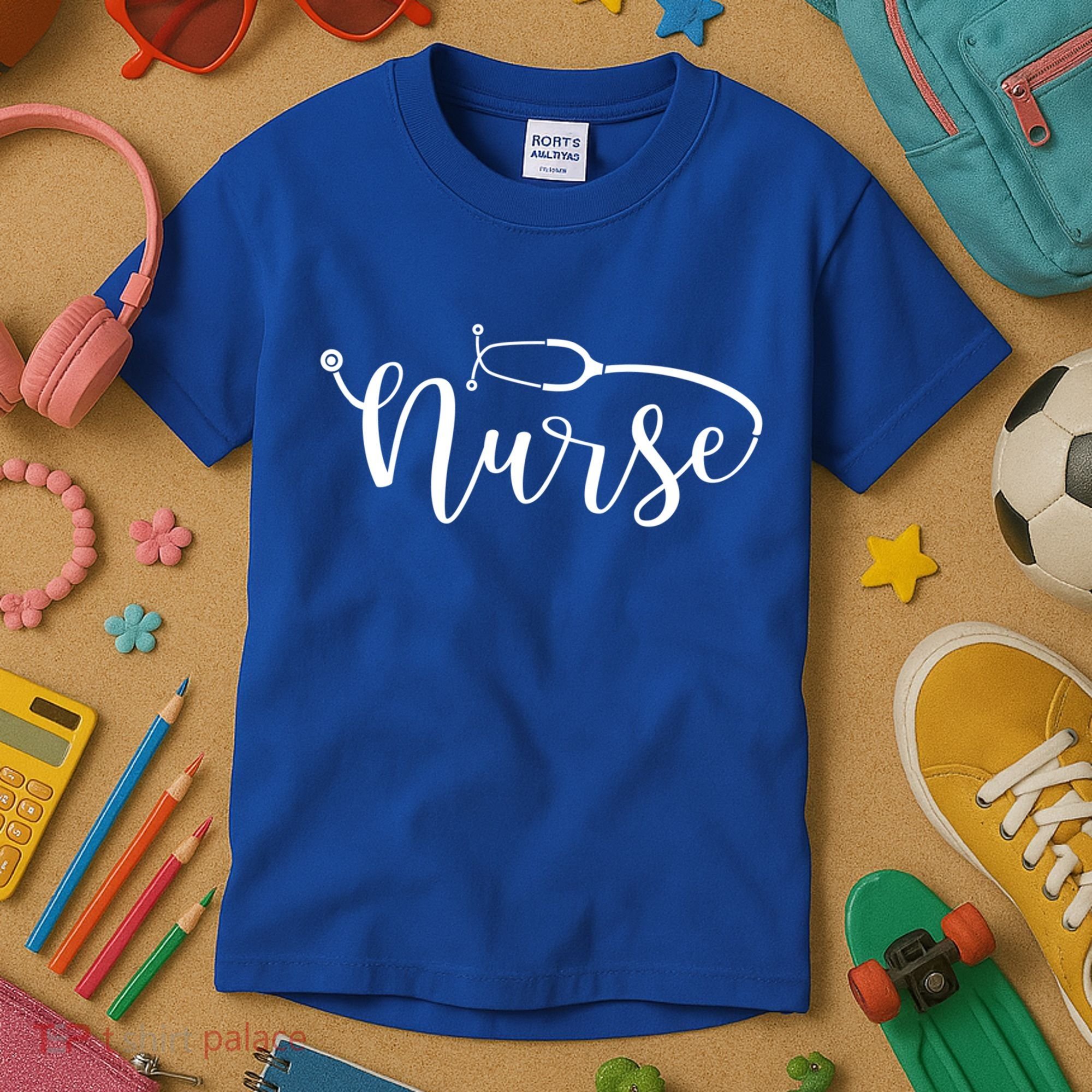 Nurse Stethoscope For Rn Er Nurse Gift Kids T-Shirt