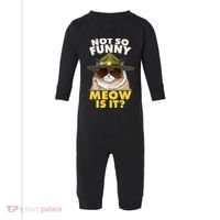 Not So Funny Meow Is It Grumpy Cat Police Trooper Infant Fleece One Piece thumb 0