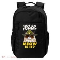 Not So Funny Meow Is It Grumpy Cat Police Trooper Backpack thumb 0
