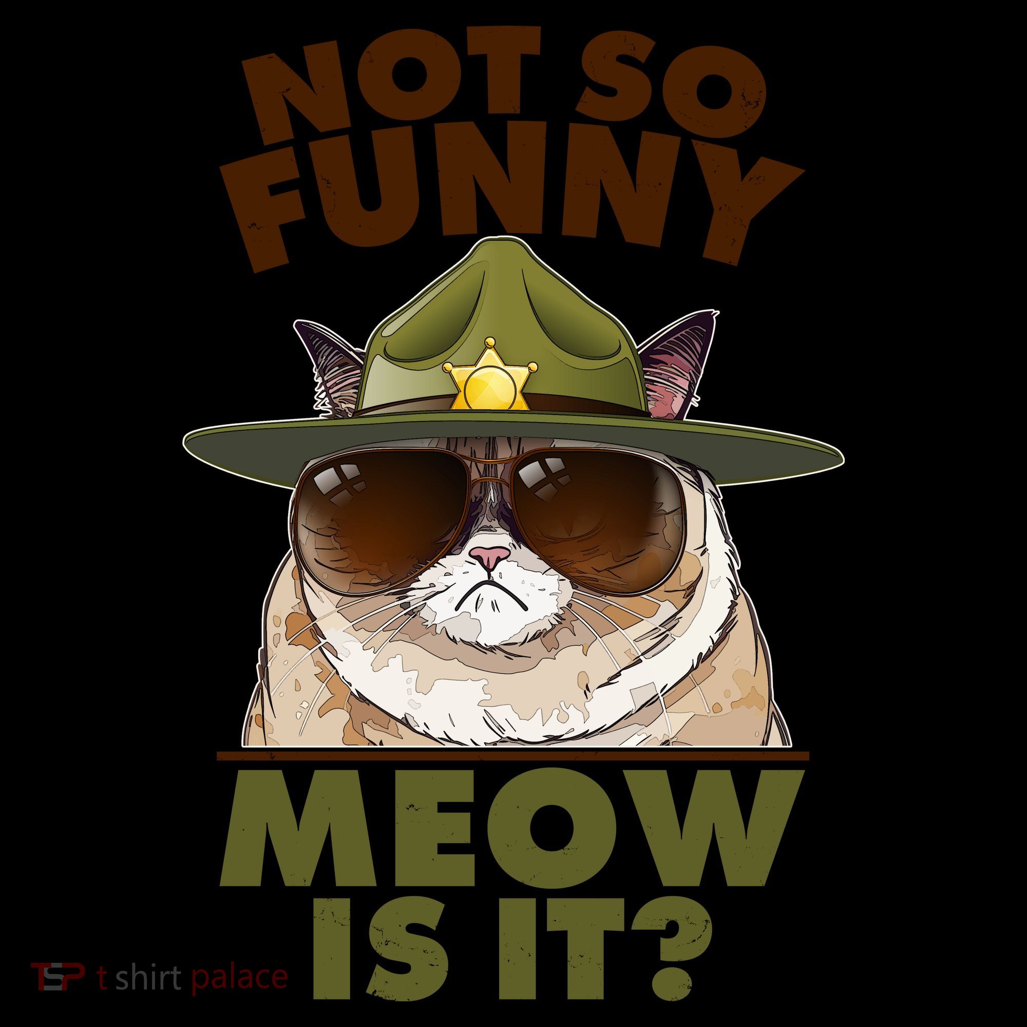 Not So Funny Meow Is It Grumpy Cat Police Trooper Coffee Mug