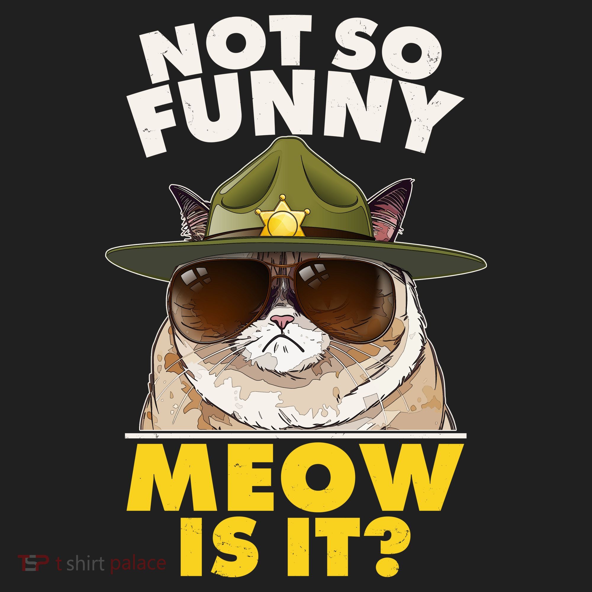 Not So Funny Meow Is It Grumpy Cat Police Trooper Beanie