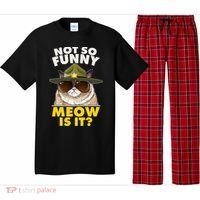 Not So Funny Meow Is It Grumpy Cat Police Trooper Pajama Set thumb 0