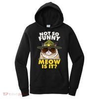 Not So Funny Meow Is It Grumpy Cat Police Trooper Women's Hoodie thumb 0