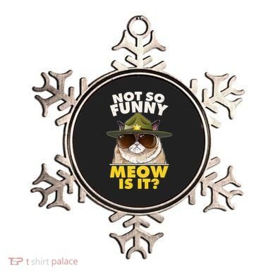 Not So Funny Meow Is It Grumpy Cat Police Trooper Ornament