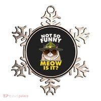 Not So Funny Meow Is It Grumpy Cat Police Trooper Ornament thumb 0