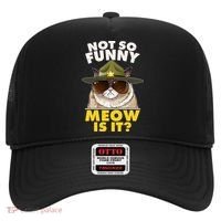 Not So Funny Meow Is It Grumpy Cat Police Trooper Hat thumb 0