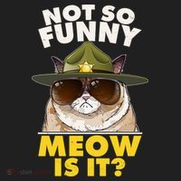 Not So Funny Meow Is It Grumpy Cat Police Trooper Hat thumb 2