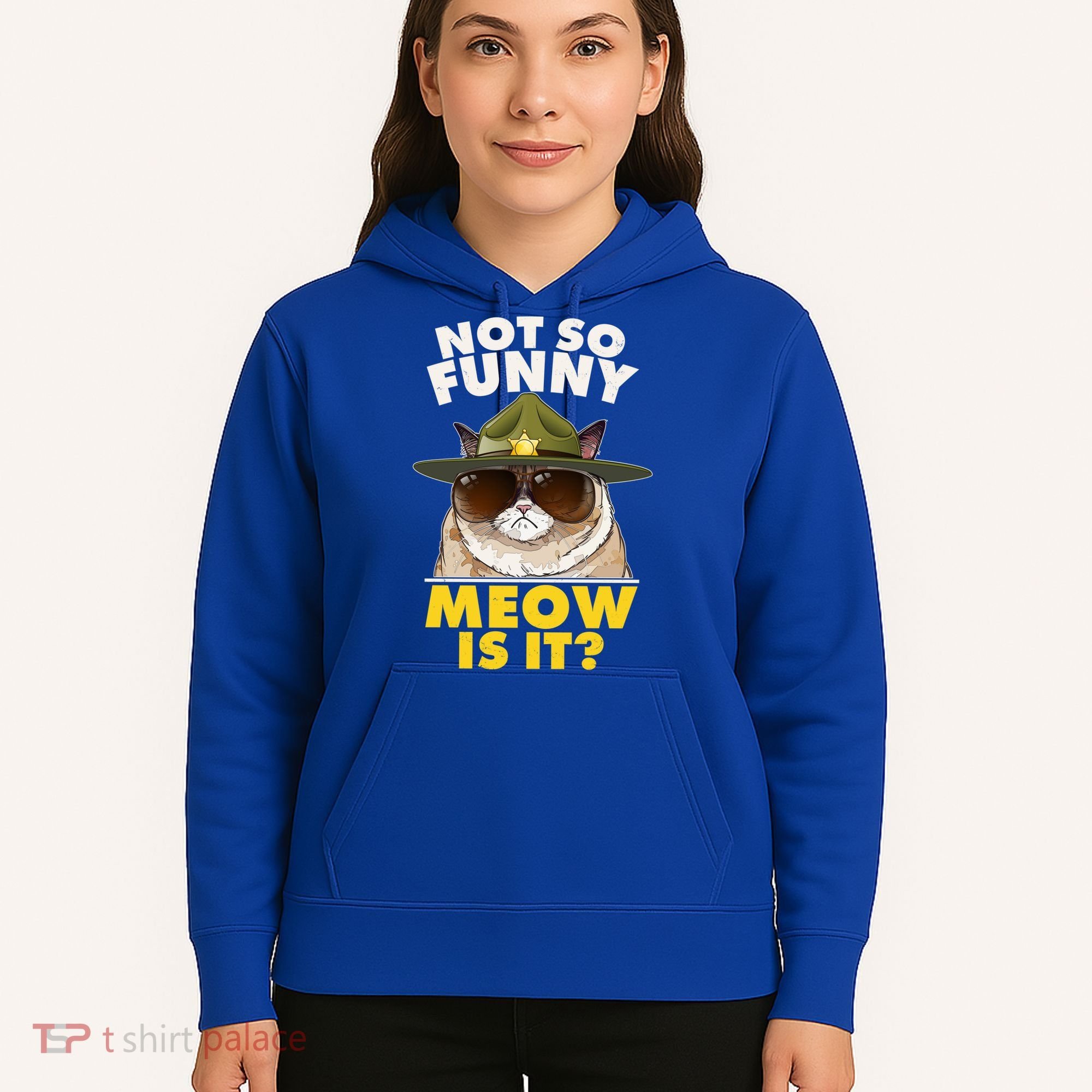 Not So Funny Meow Is It Grumpy Cat Police Trooper Hoodie