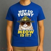 Not So Funny Meow Is It Grumpy Cat Police Trooper T-Shirt thumb 3
