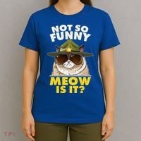 Not So Funny Meow Is It Grumpy Cat Police Trooper T-Shirt thumb 4
