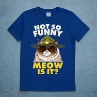 Not So Funny Meow Is It Grumpy Cat Police Trooper T-Shirt thumb 5