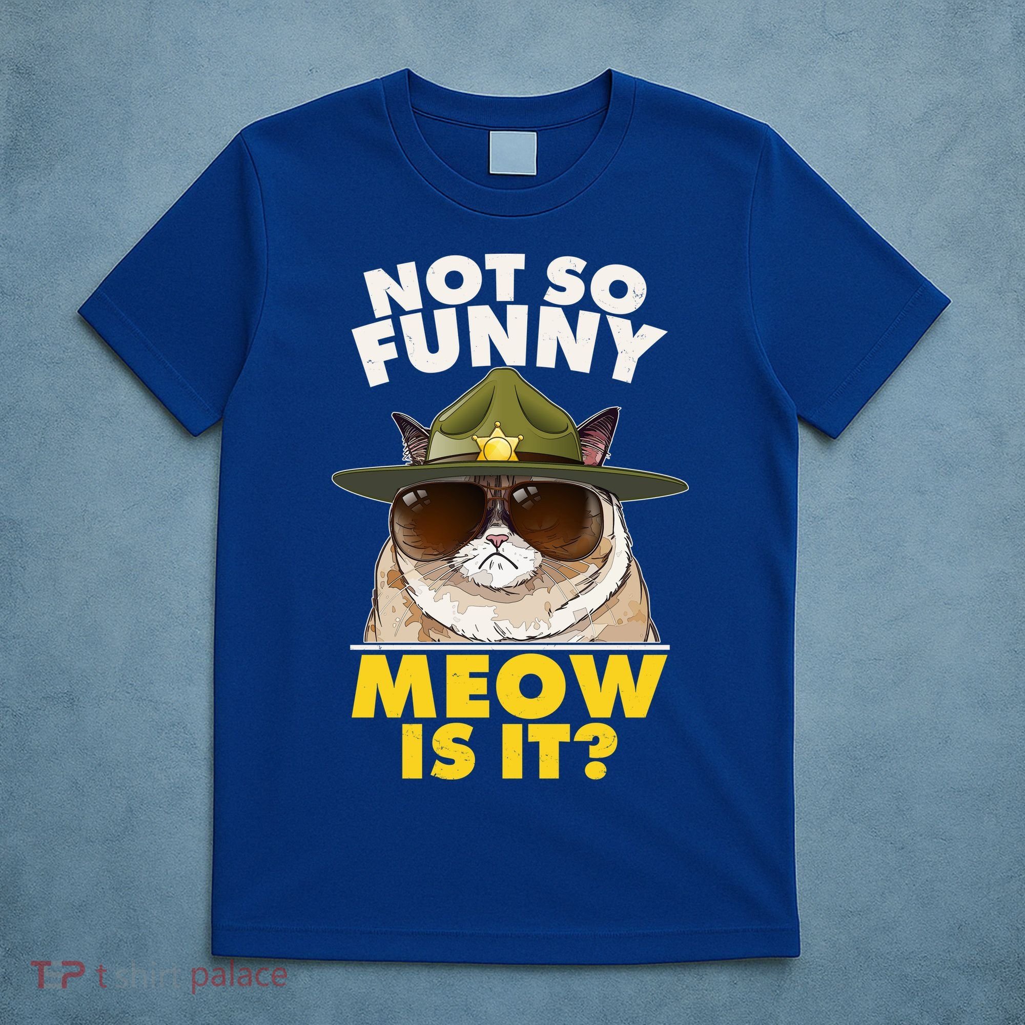 Not So Funny Meow Is It Grumpy Cat Police Trooper T-Shirt
