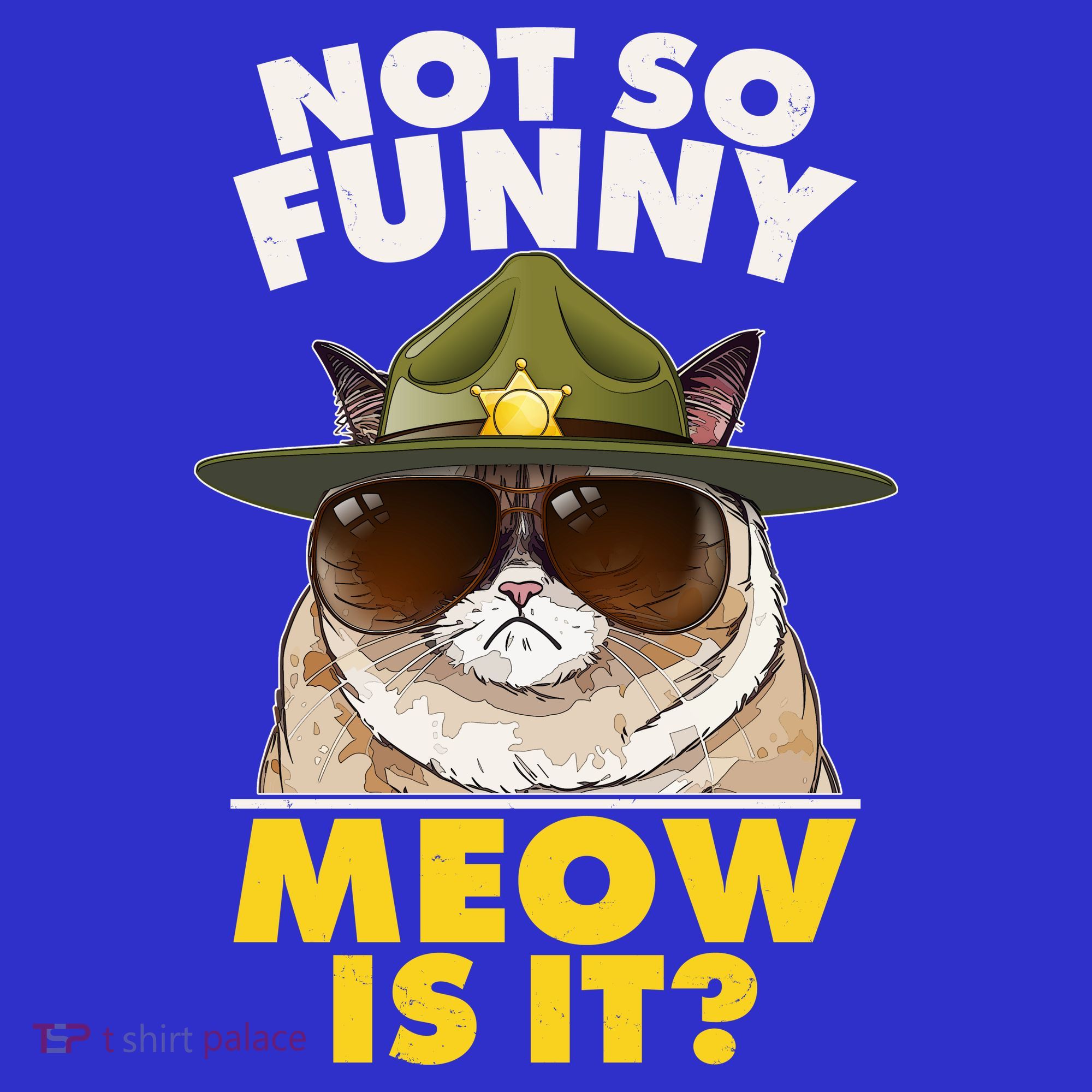 Not So Funny Meow Is It Grumpy Cat Police Trooper Polo