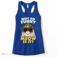 Not So Funny Meow Is It Grumpy Cat Police Trooper Women's Tank Top thumb 0