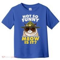 Not So Funny Meow Is It Grumpy Cat Police Trooper Toddler T-Shirt thumb 0