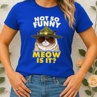 Not So Funny Meow Is It Grumpy Cat Police Trooper Women's T-Shirt thumb 2