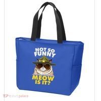 Not So Funny Meow Is It Grumpy Cat Police Trooper Tote Bag thumb 3