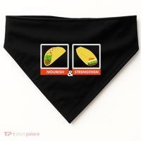 Nourish & Strengthen Funny Lds Taco Burrito Mormon USA-Made Doggie Bandana thumb 0