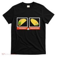 Nourish & Strengthen Funny Lds Taco Burrito Mormon T-Shirt thumb 0