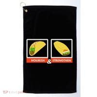 Nourish & Strengthen Funny Lds Taco Burrito Mormon Golf Towel thumb 0
