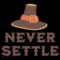 Never Settle Funny Thanksgiving Pilgrim Backpack thumb 2