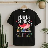 Nana Shark, Funny Mother's Day Floral Gift T-Shirt thumb 2