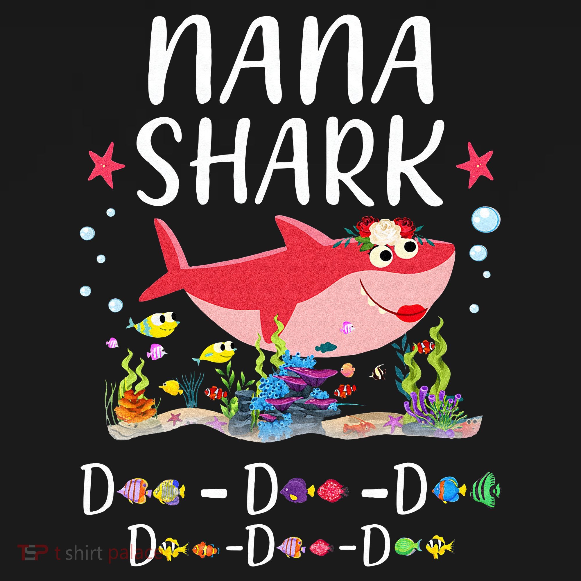 Nana Shark, Funny Mother's Day Floral Gift Bucket Hat