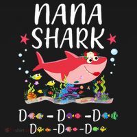 Nana Shark, Funny Mother's Day Floral Gift Women's Hoodie thumb 2