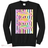 Neon Striped Fish Summer Beach Vibes Sweatshirt thumb 0