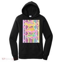 Neon Striped Fish Summer Beach Vibes Women's Hoodie thumb 0