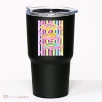 Neon Striped Fish Summer Beach Vibes Tumbler thumb 0