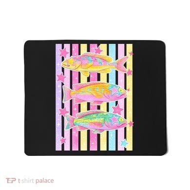 Neon Striped Fish Summer Beach Vibes Mousepad