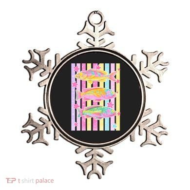 Neon Striped Fish Summer Beach Vibes Ornament