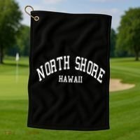 North Shore Gift Aloha Hawaii Tribe Beach Cute Gift Funny Gift Golf Towel thumb 1