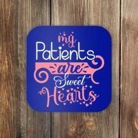 Nursing Student Gift My Patients Are My Valentines Funny Nurse Gift Coaster thumb 0