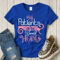 Nursing Student Gift My Patients Are My Valentines Funny Nurse Gift Women's T-Shirt thumb 3