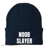 Noob Slayer Gamer Video Games Beanie thumb 0