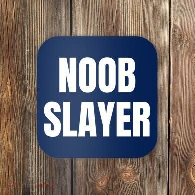 Noob Slayer Gamer Video Games Coaster