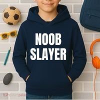 Noob Slayer Gamer Video Games Kids Hoodie thumb 2