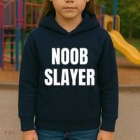 Noob Slayer Gamer Video Games Kids Hoodie thumb 3