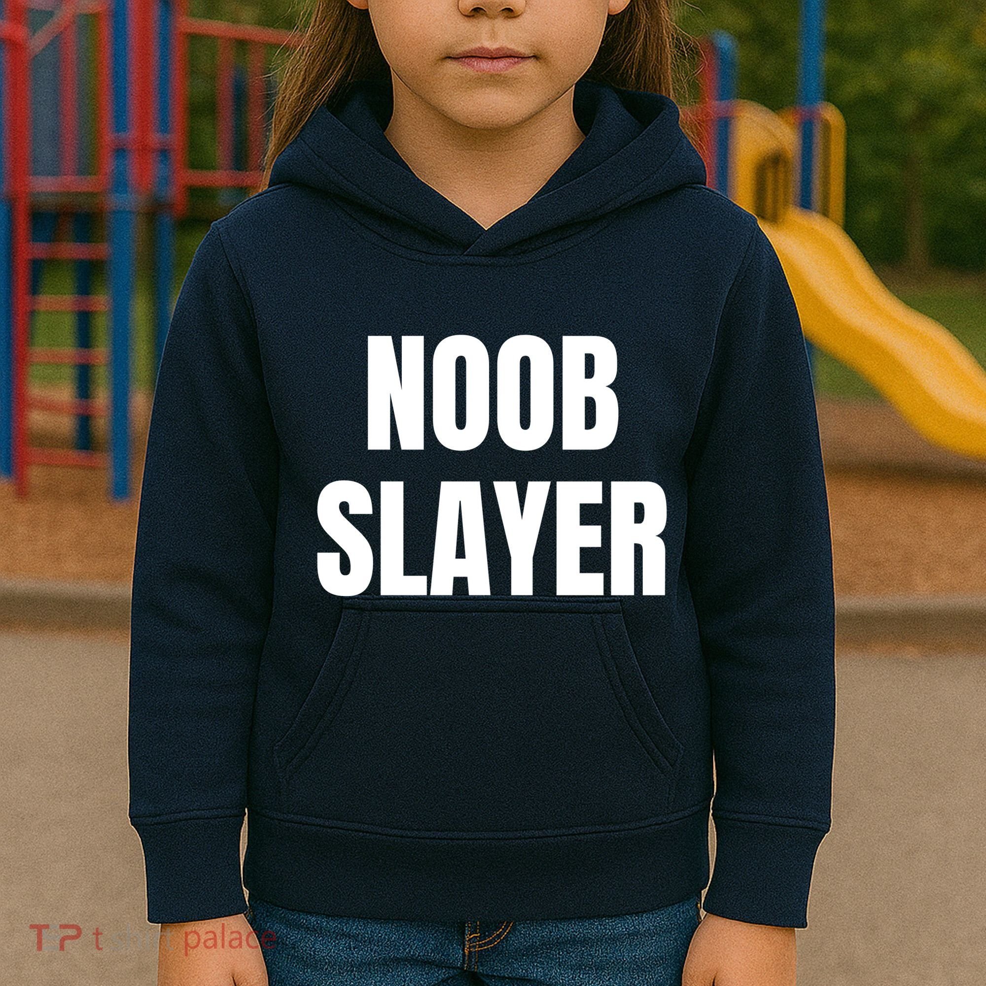 Noob Slayer Gamer Video Games Kids Hoodie