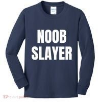 Noob Slayer Gamer Video Games Kids Long Sleeve Shirt thumb 0